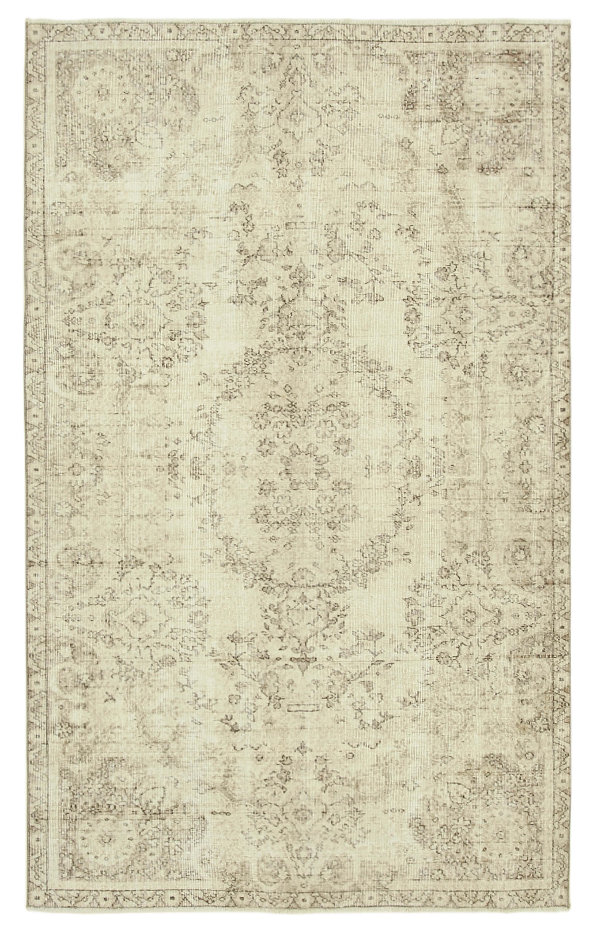 Hand-knotted turkish beige rug 165 cm x 273 cm