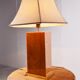 Vintage burl wood table lamp, 1970s