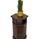 Vintage Hexagonal Side Cabinet with Door Small Side Table Column