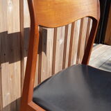Set of 4 Scandinavian teak chairs and sky seats
