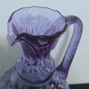 Vase pichet en verre d'empoli hauteur 31cm