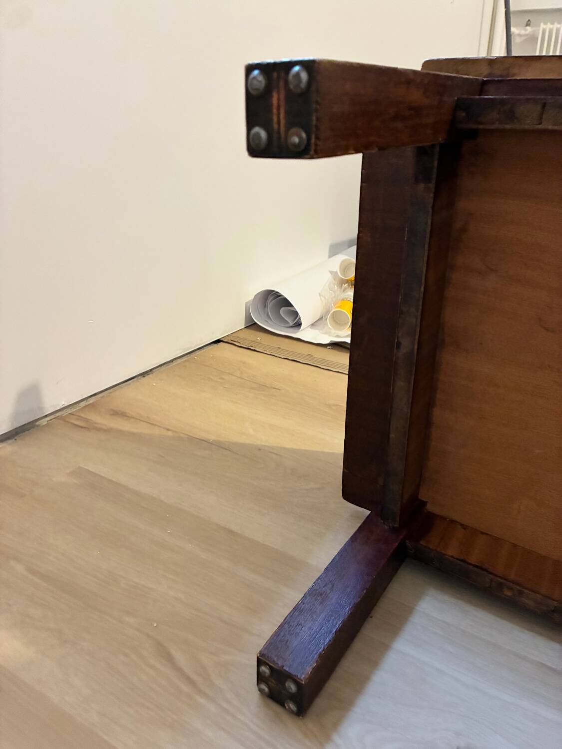 Coffee table in wood and ceramic tiles, Vallauris style