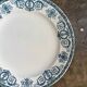 Round plate Léon Graves in ironstone, "Marie-Louise" service.