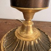 Antique Neo-Classical Empire Lion Balthazar Glass Globe Lamp