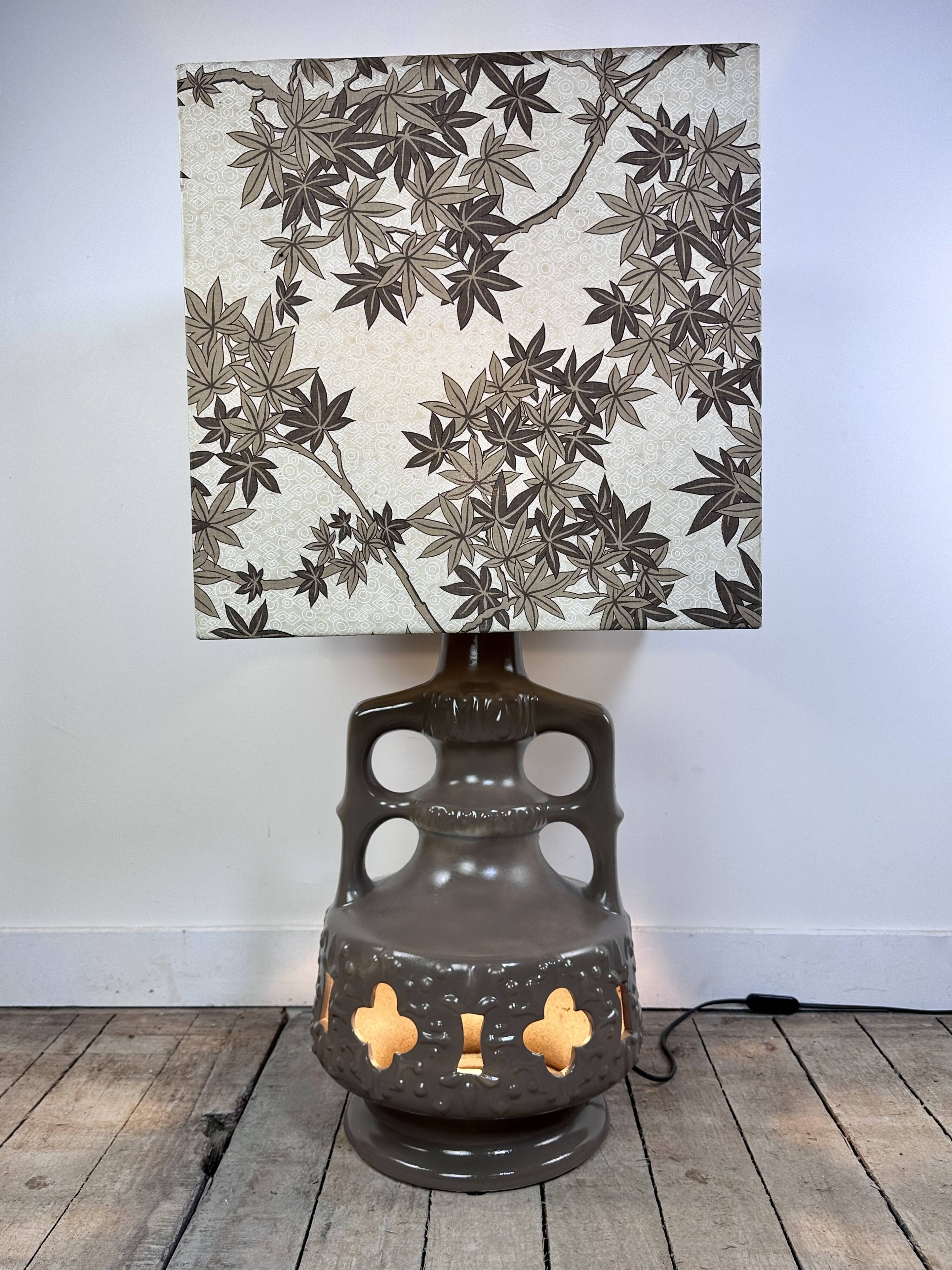 Vintage 1960s ceramic lamp by Frank Keramik