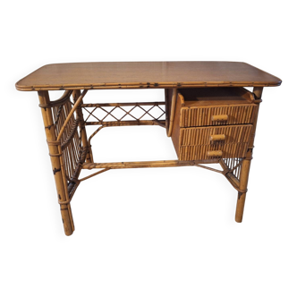 60s bamboo and rattan desk.