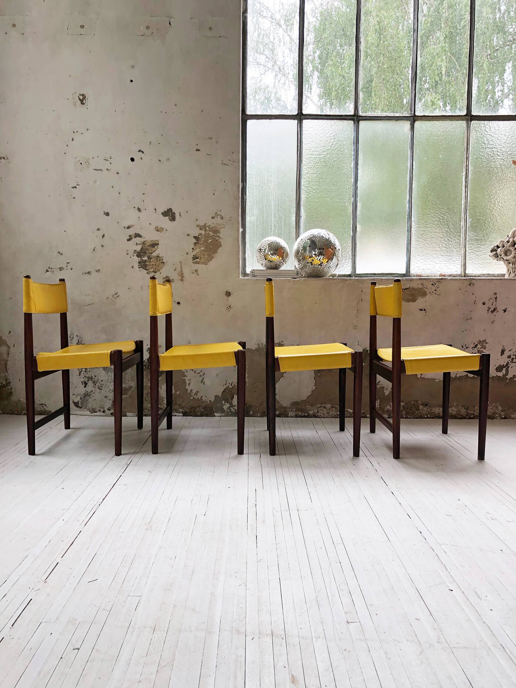 Rosewood leather chairs by Arne Vodder for Sibast