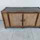 Vintage sideboard TV unit in rattan, bamboo and glass.