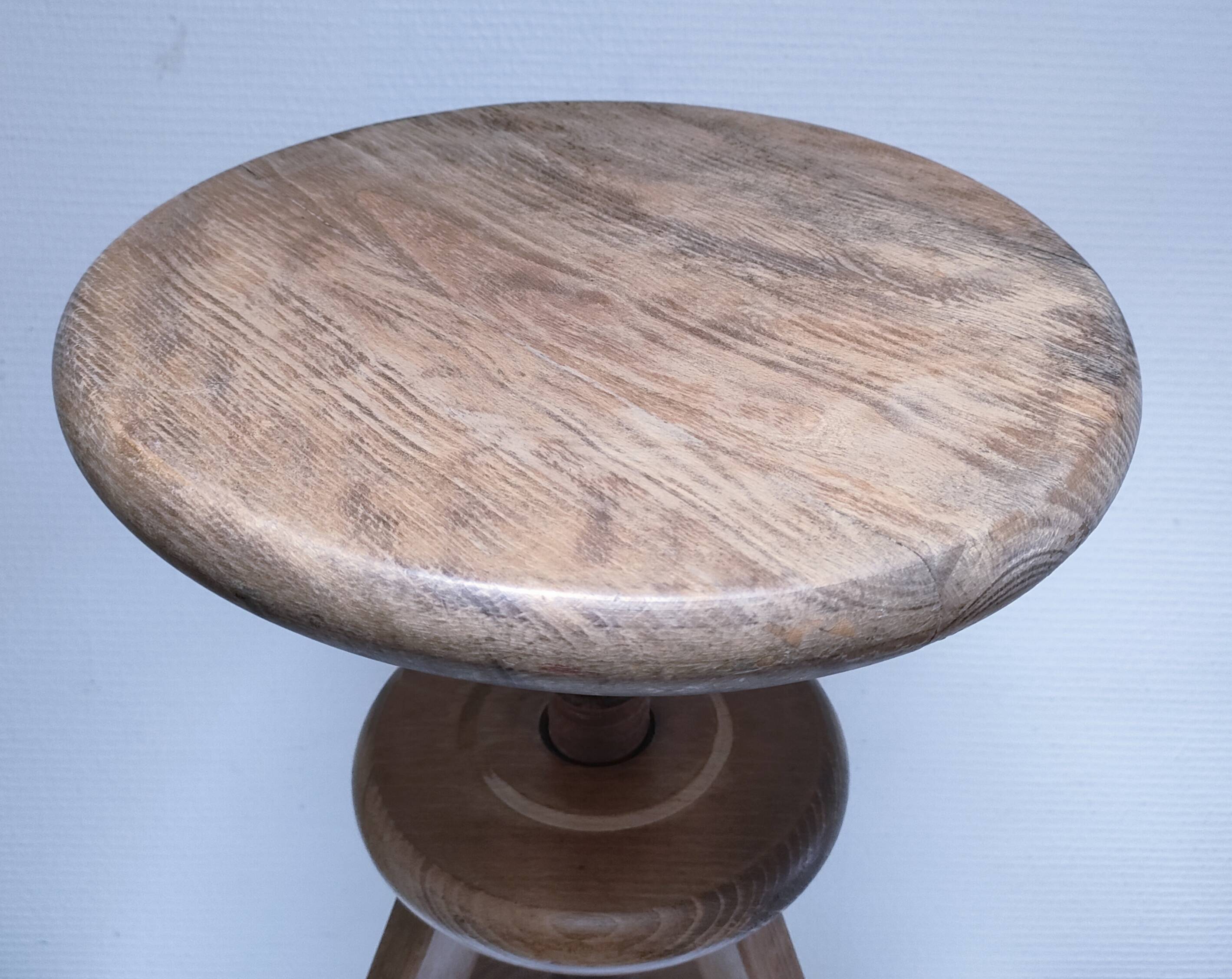 oak workshop patina stool