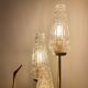 Table lamp troix lights vintage glass globes