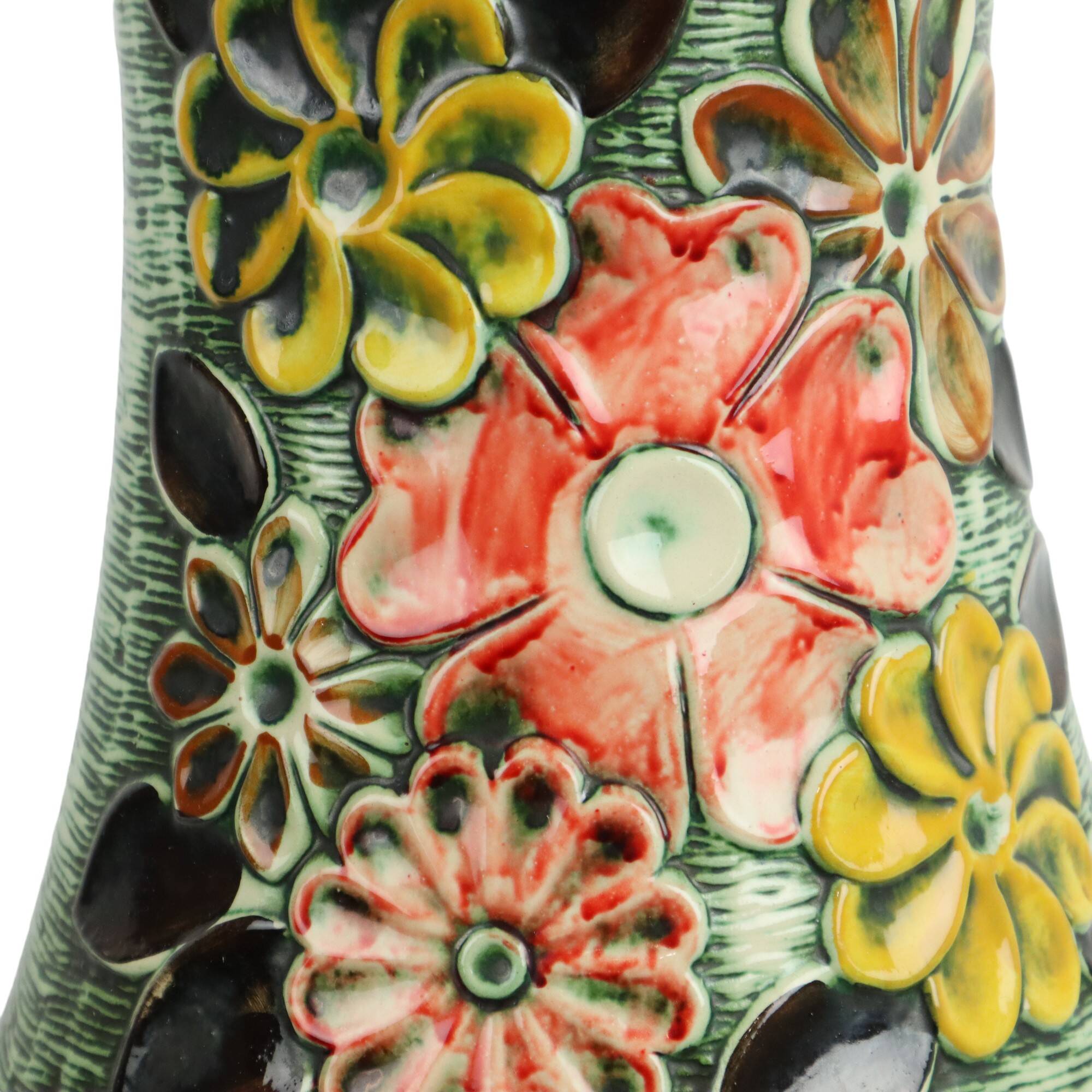 Vintage West Germany Colorful Pottery Rare Flower Vase Bay 98-50