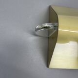 Large 77cm  omi swing arm brass acryl glass wall light italy 1970s