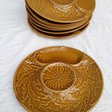 Assiettes en barbotine Gien