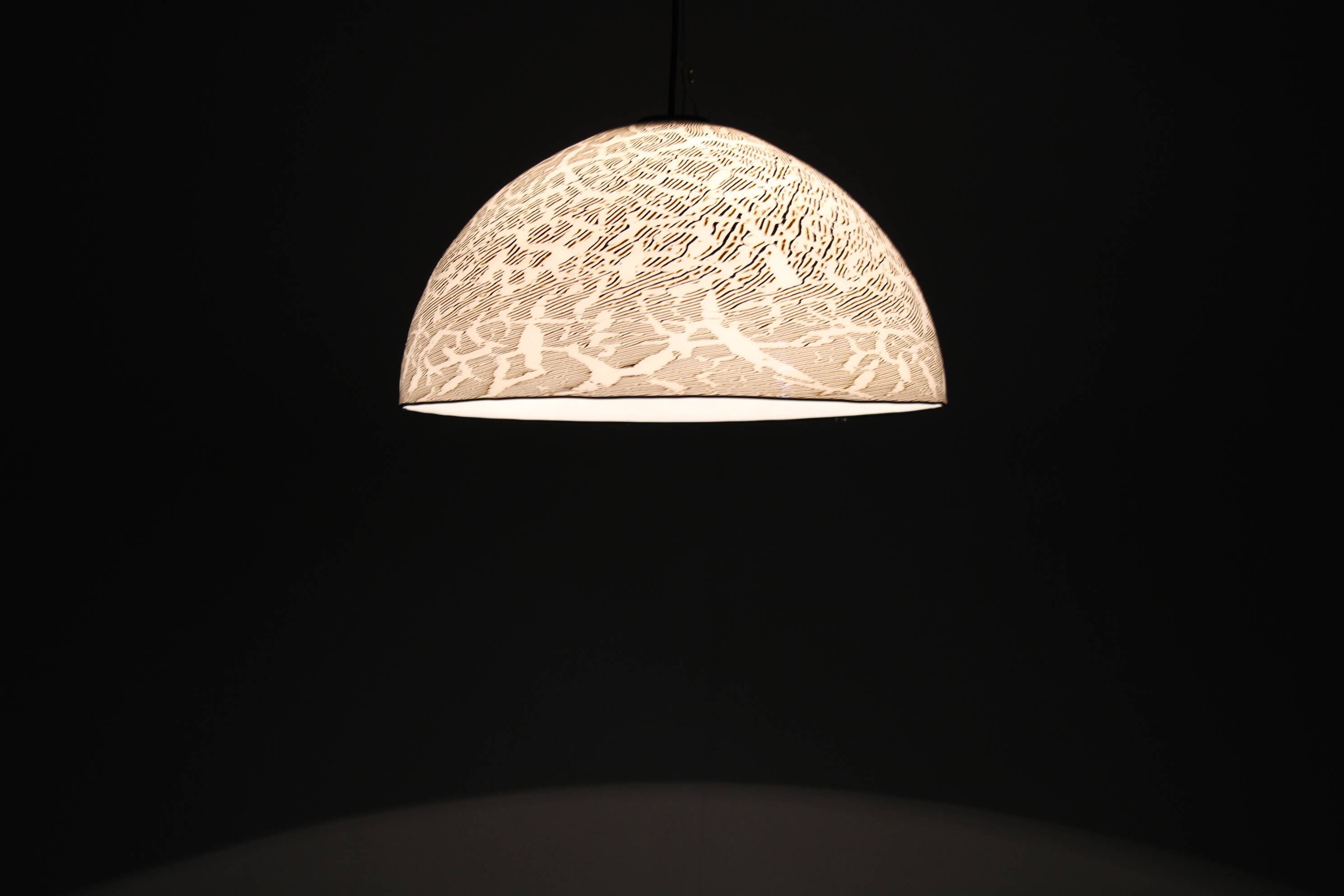 1970s Italian Glass Pendant Light