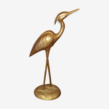 Brass-bronze egret bird