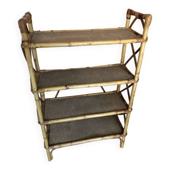 rattan library shelf