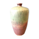Vase en céramique bi colore vert à violine