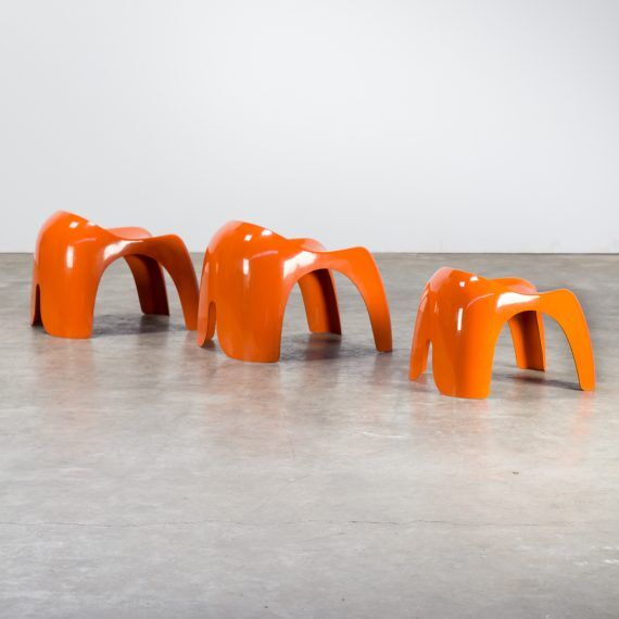 Three stool 'Efebo' Stacy Dukes of the 1960s for Artemide