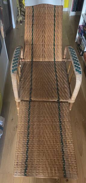 Early 20th century wicker chaise longue