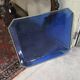 Large rectangular tray with cut corners / lucite and metal