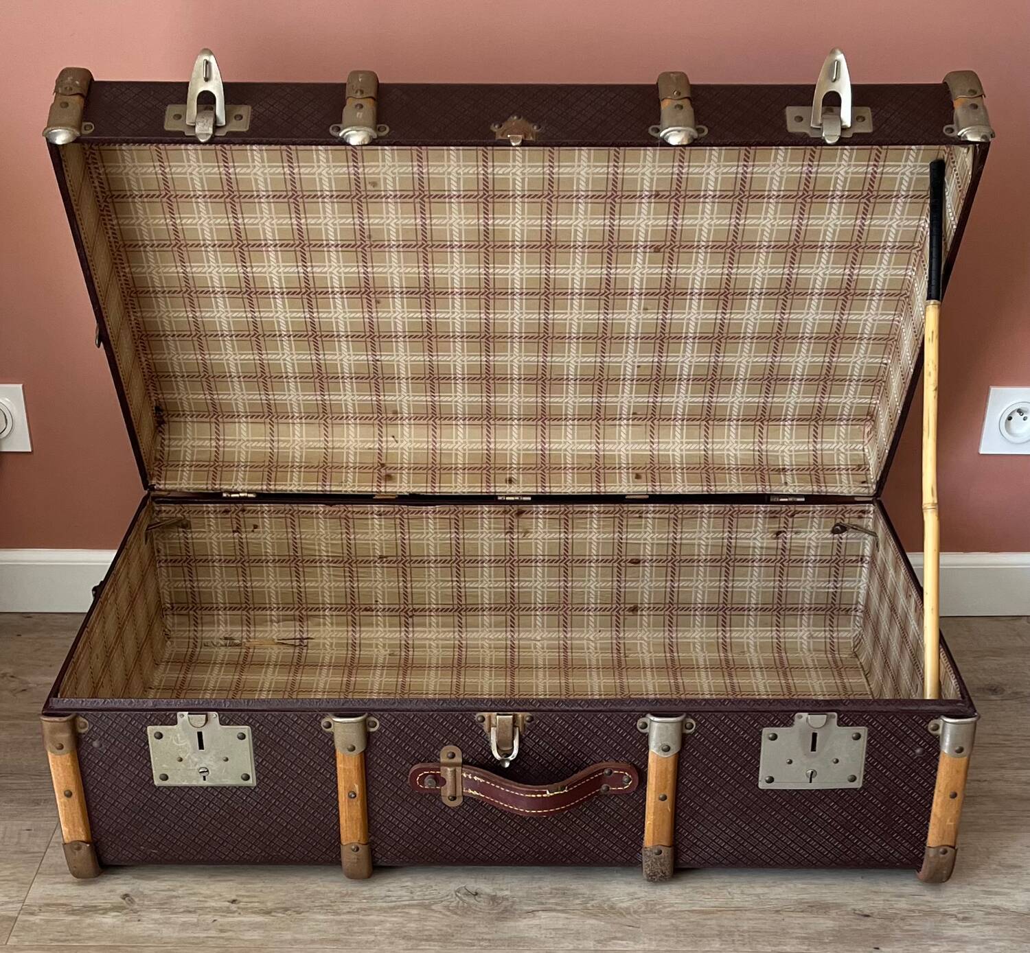 Old travel trunk