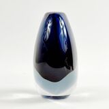 Vase en verre Sommerso scandinave du milieu du siècle par Vicke Lindstrand pour Kosta, Suède, années 1960