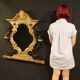 19th century lacquered and gilded Italian mirror