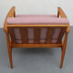 Scandinavian pink armchair in beech wood - 1960s
