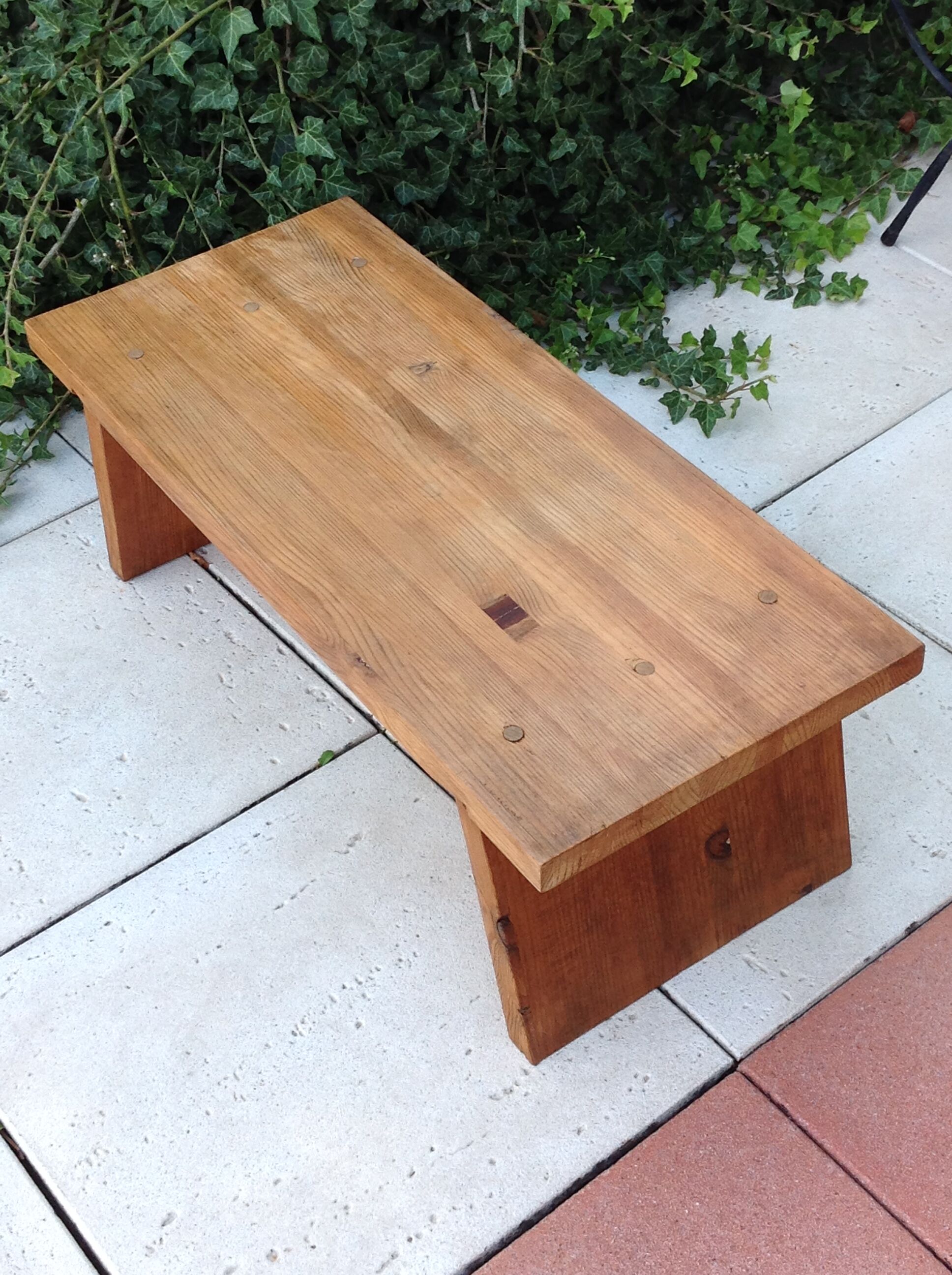Low console in pine Scandinavian style / vintage 60s-70s