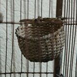 Ancient bird cage in wood and metal