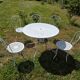 Salon de jardin en fer forgé mid-century