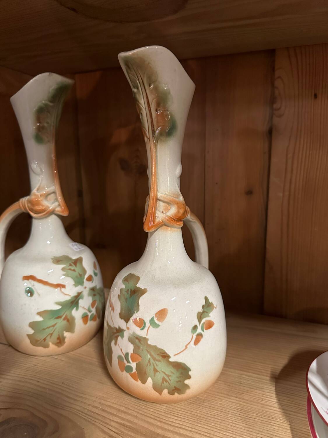 Pair of porcelain carafes
