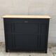 Comptoir caisse meuble de commerce patine noire
