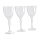 Set of 3 wine glasses, crystal