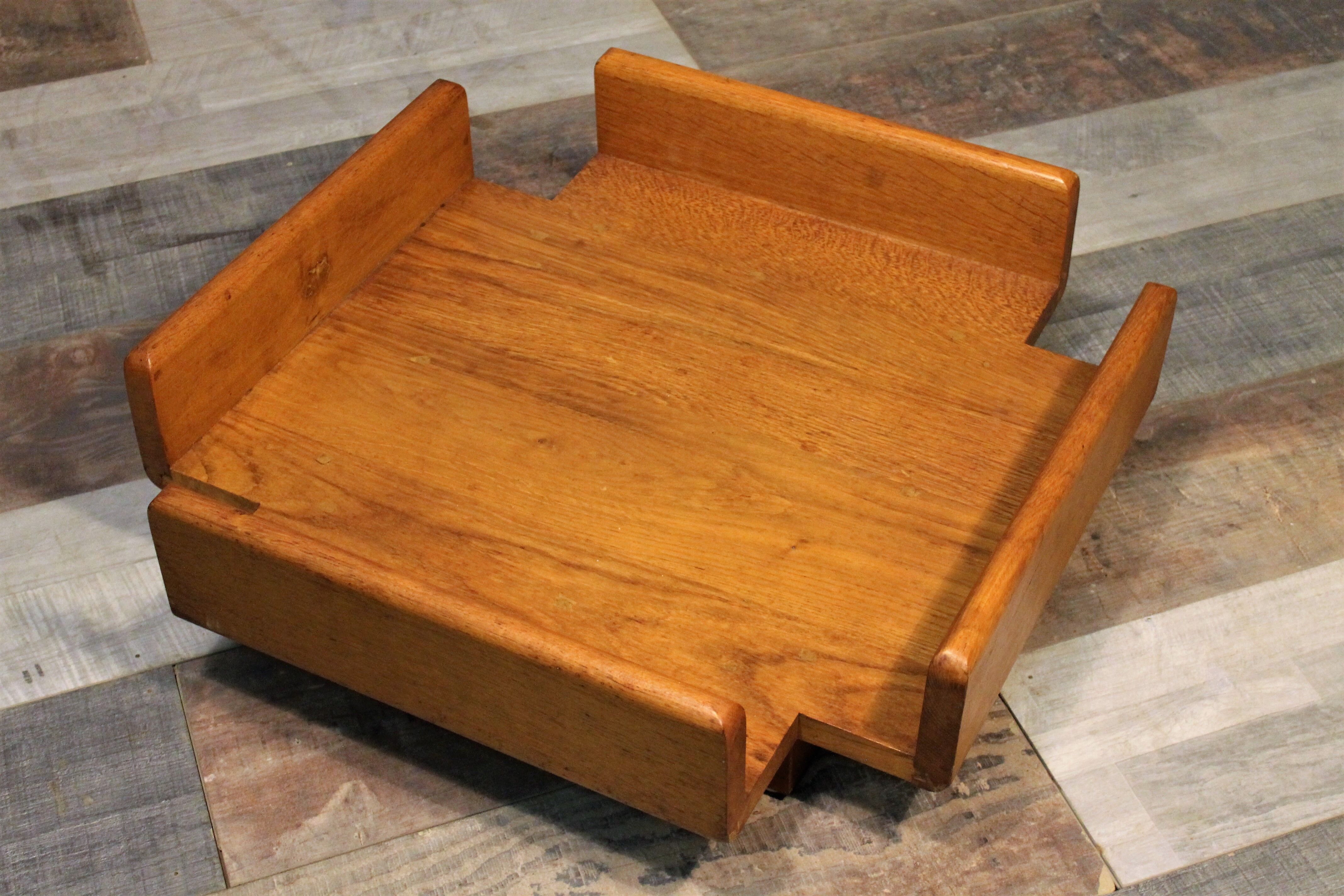 Stool / Ottoman Scandinavian leather & wood 1960