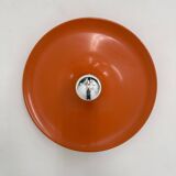 Honsel orange space age disc lamp , 1970s selected by Charlotte perriand