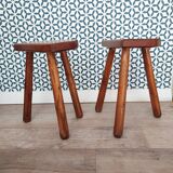 Two tripod stools