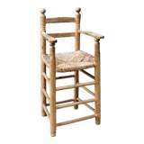High straw chair for children