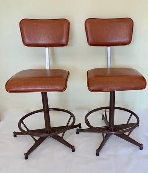 Swivel vintage industrial chairs