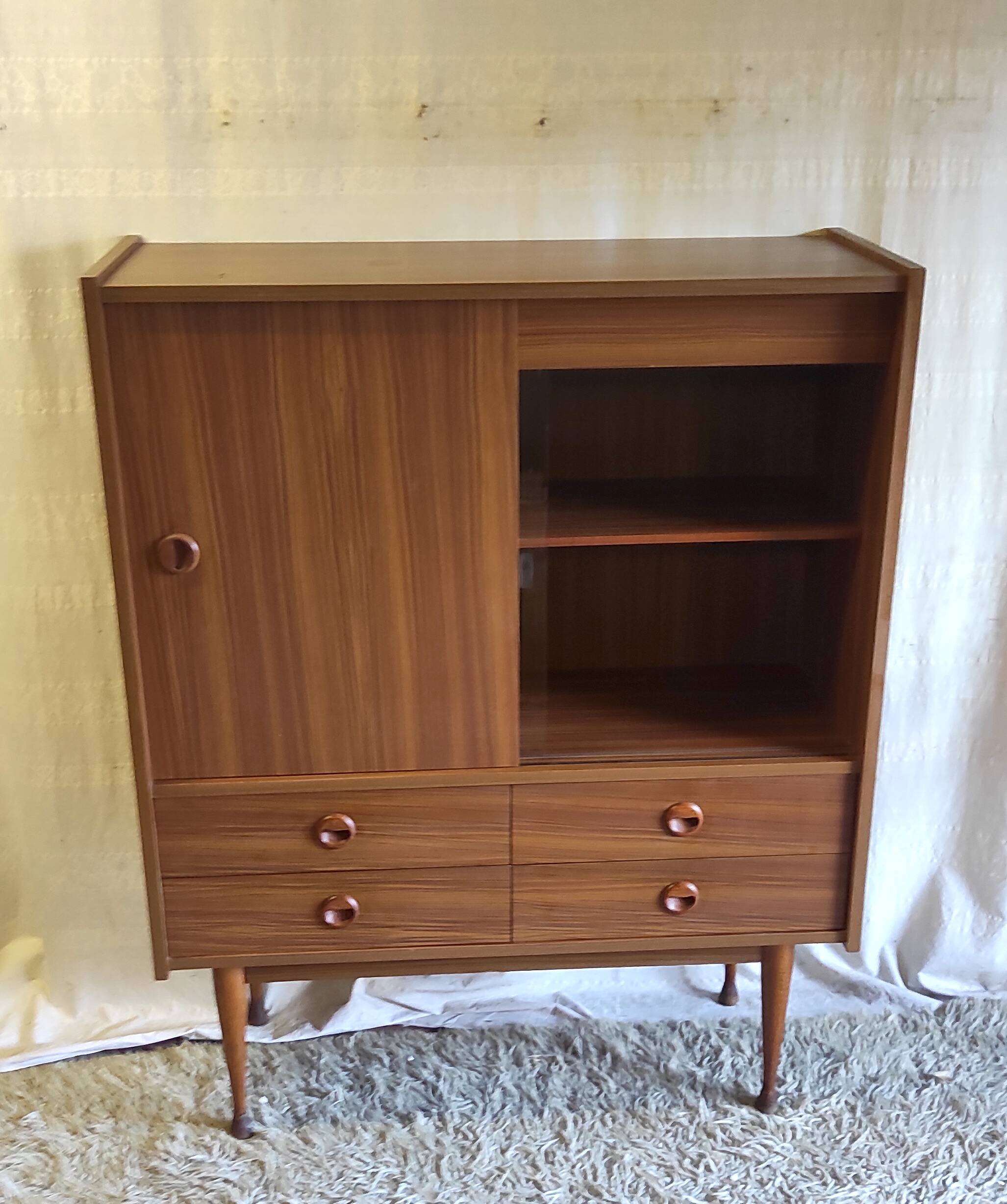 High Scandinavian style wooden buffet - 1960s/70s