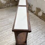 Oak console with white marble top 1970