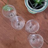 Set of 4 small stemmed glasses