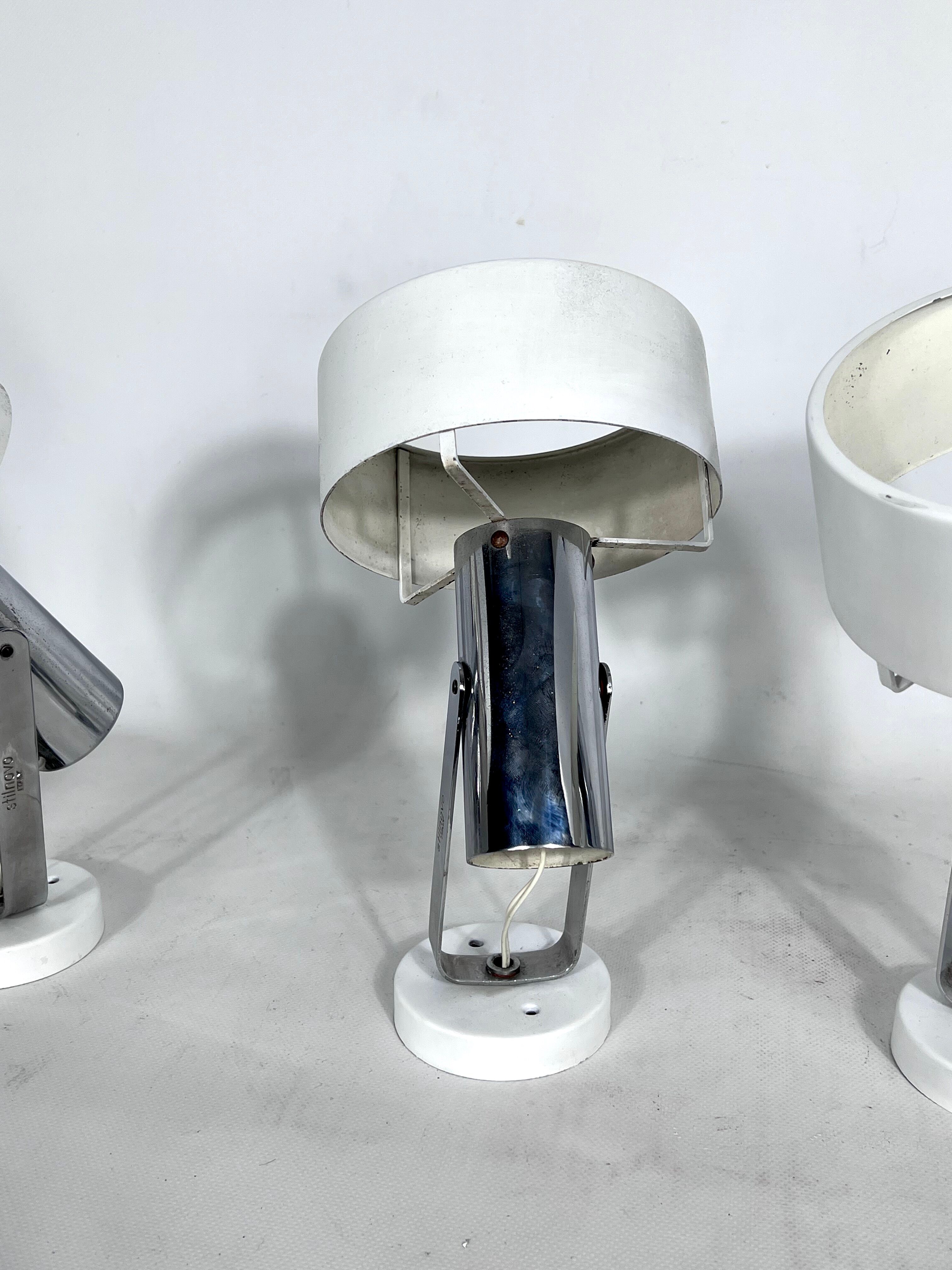 Stilnovo Milano, set of five orientable wall lights from 50s