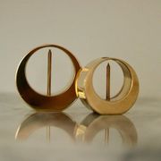Pair of mid-century Swedish brass candle holders by Arthur Pe, Kolbäck