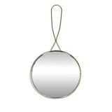 "Elite" double-sided gold-plated metal barber mirror