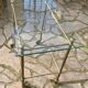 Vintage dessert table in glass and gold metal