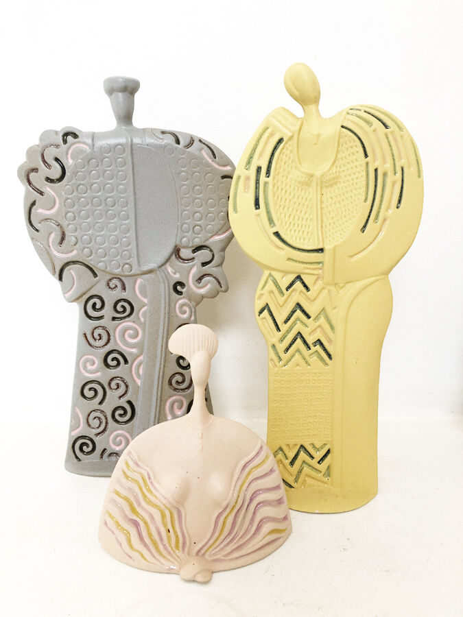 Femme jaune, ceramiche chiminazzo, 1970