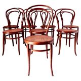 Bentwood and cane dining chairs, set of eight, Jacob & Josef Kohn, Austria 1900s