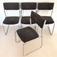 Chrome chair in gray fabric, Italy 1970s