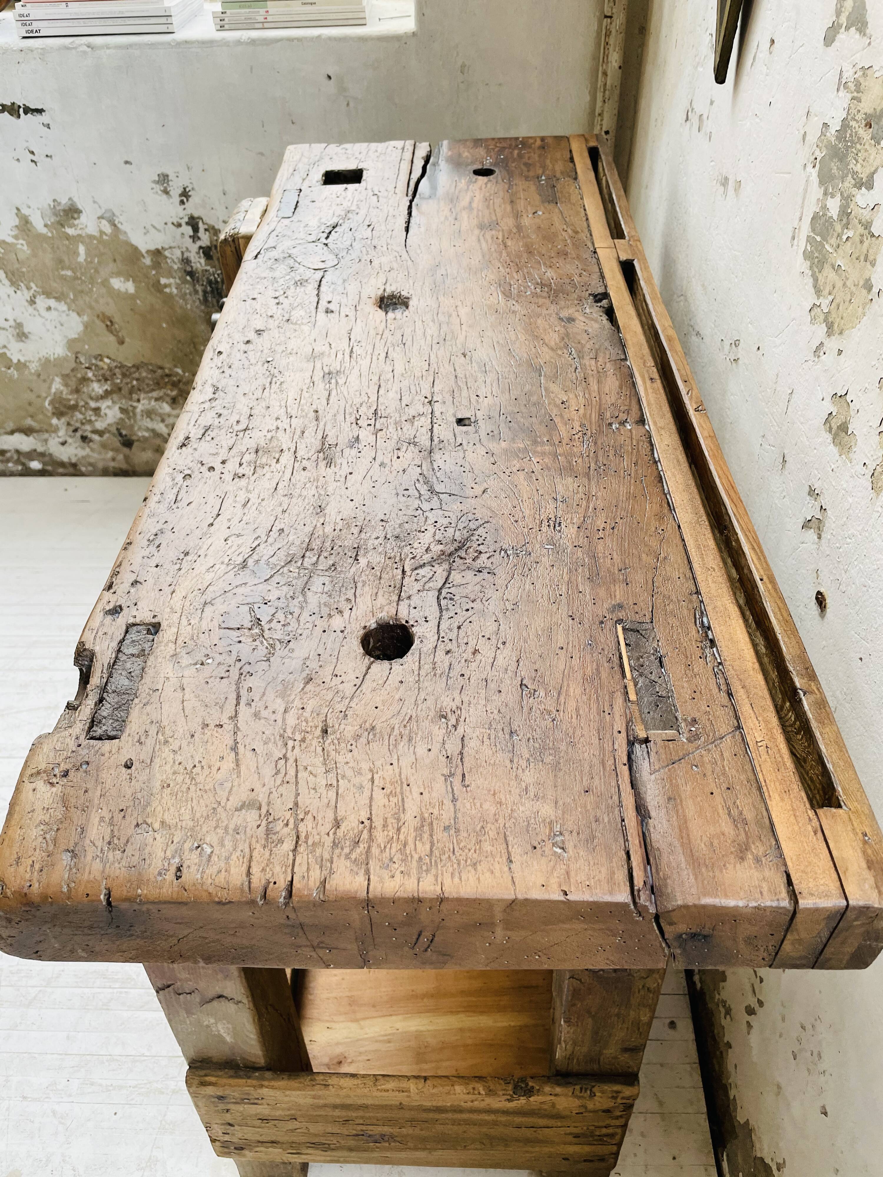 Small oak workbench